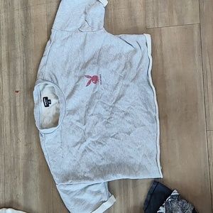 Playboy by pacsun rare grey crop sweatshirt/sweater size medium